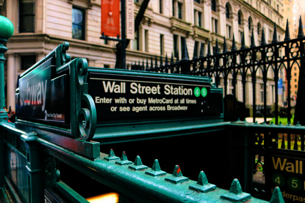 New York City Wall Street subway